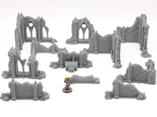 V2 Gothic Ruined Structures Scatter Terrain Walls