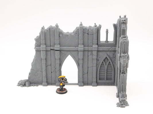 Tall Archway Wall V2 Gothic Ruined Building