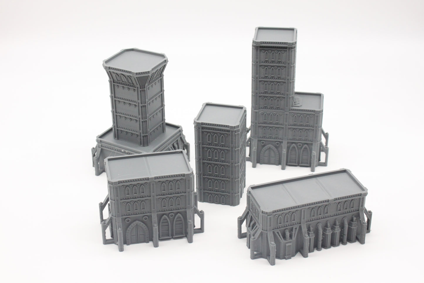 Bundle of 5 Gothic Style Titanicus Scale Buildings