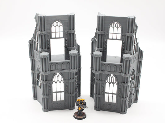 Two Gothic Balcony Towers