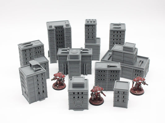 Base bundle of 10 Titanicus Scale City Buildings