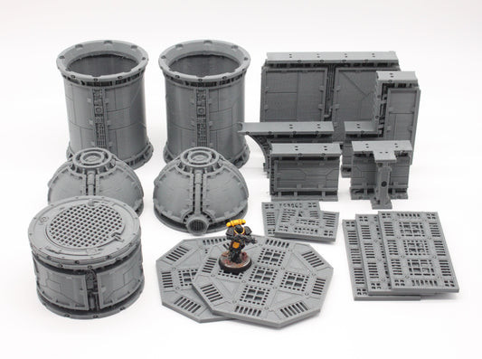 Bundle of Industrial Sector Vats and Walkways