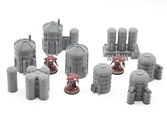 Bundle of Titanicus Scale Industrial Silos