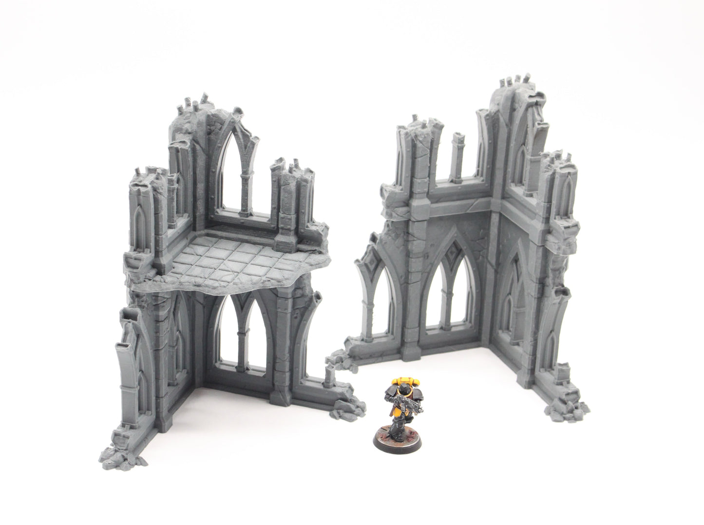 Two V2 Gothic Two Level Tower