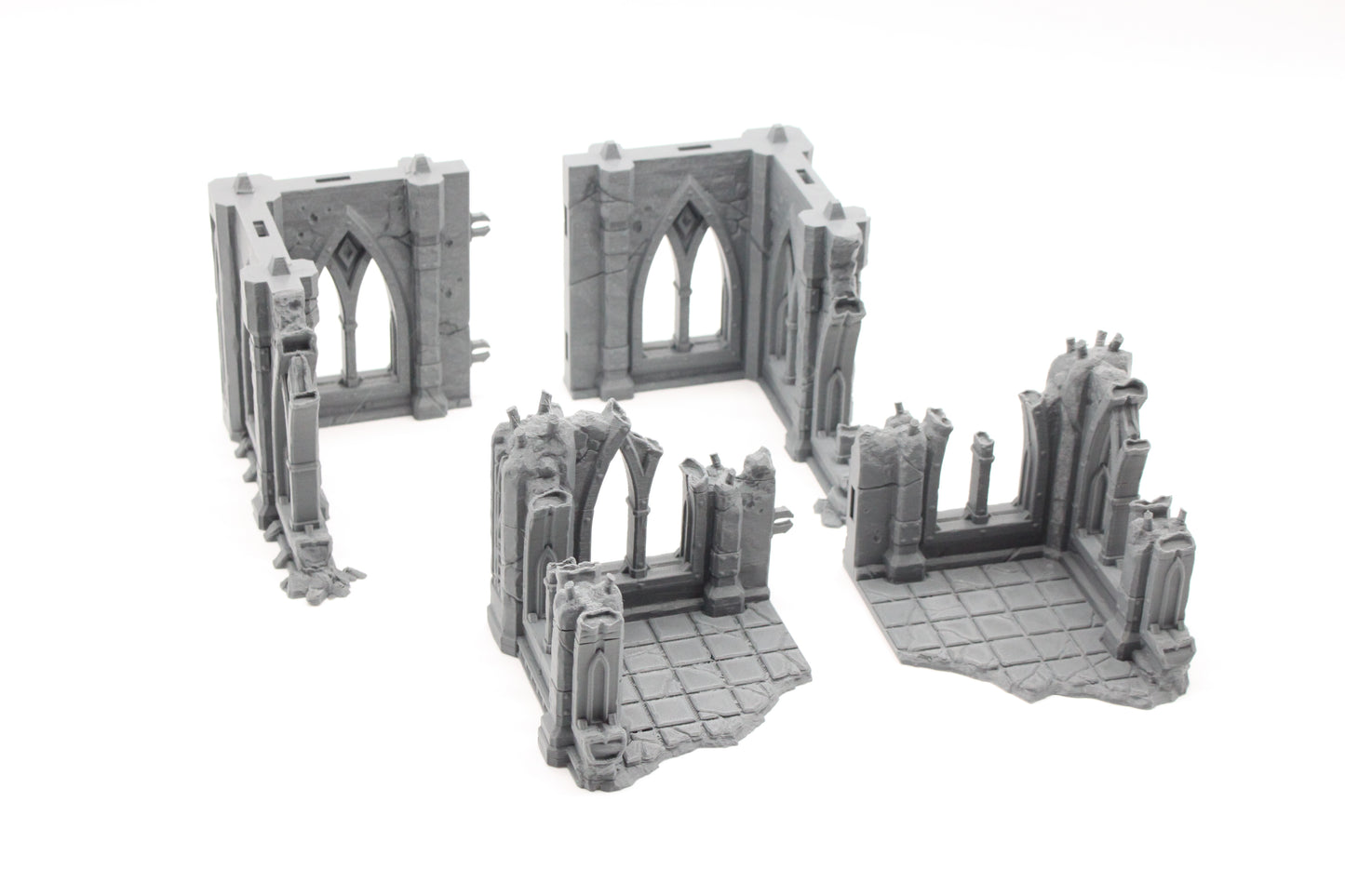Bundle 2 of 3D Printed V2 Gothic Ruined Buildings